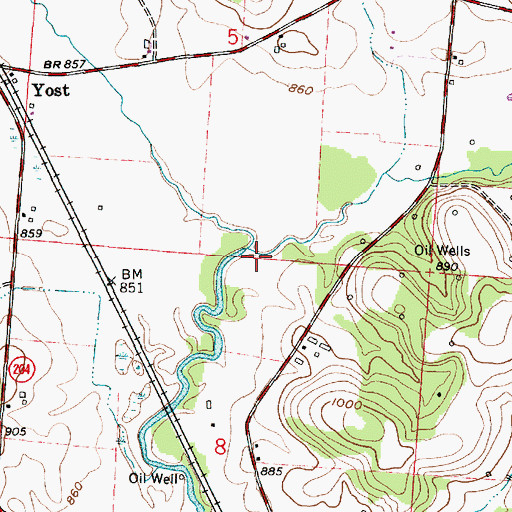 Topographic Map of Valley Run, OH