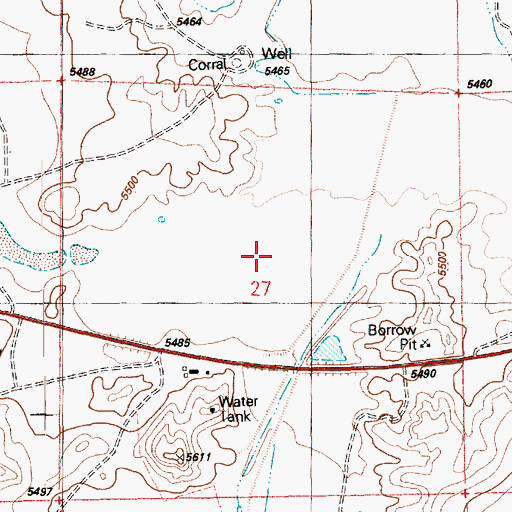 Topographic Map of Rogers Lake, AZ