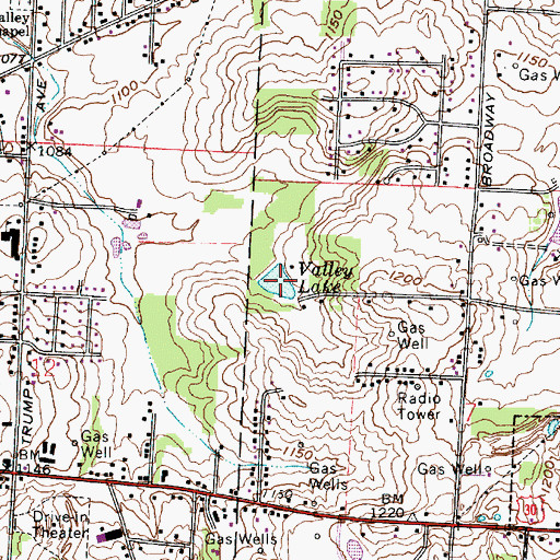 Topographic Map of Valley Lake, OH