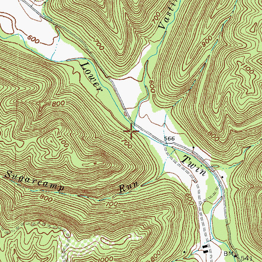 Topographic Map of Vastine Run, OH