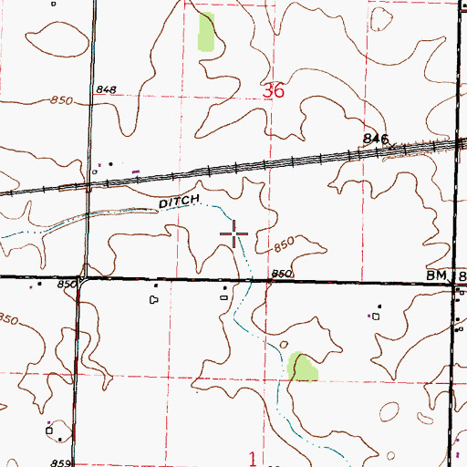 Topographic Map of Vieth Ditch, OH