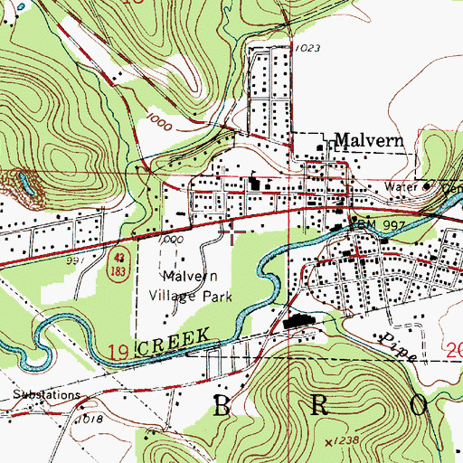 Topographic Map of Village Park, OH