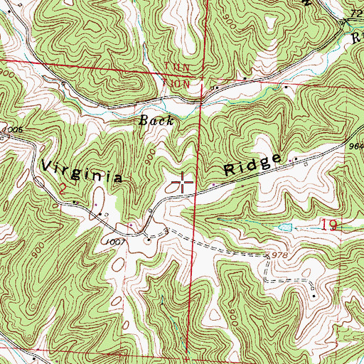 Topographic Map of Virginia Ridge, OH