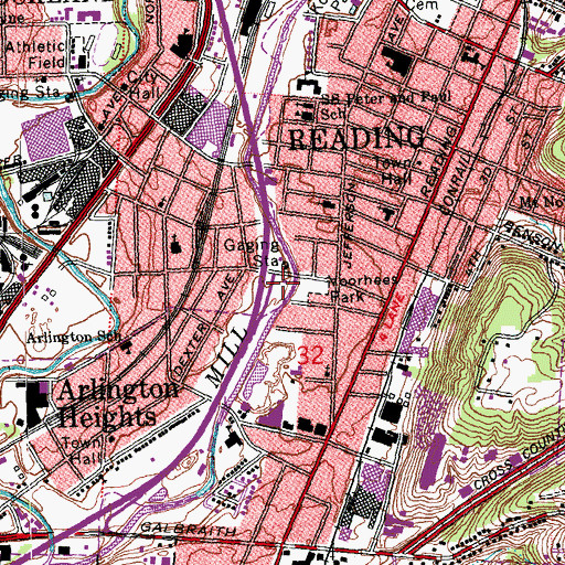Topographic Map of Voorhees Park, OH