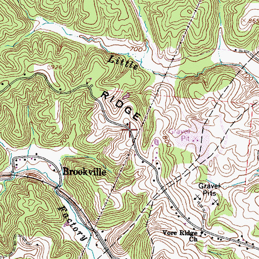 Topographic Map of Vore Ridge, OH