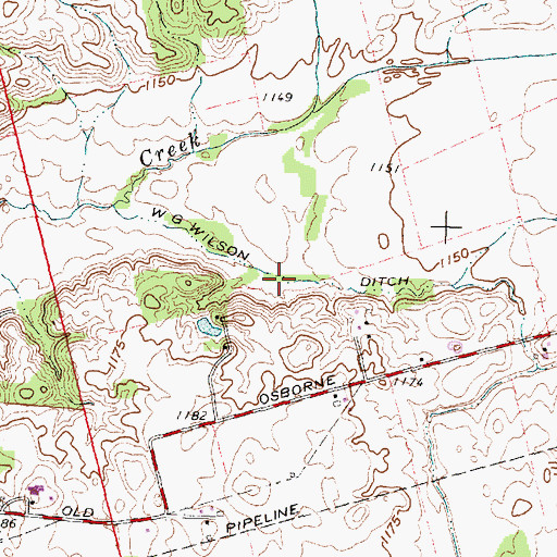 Topographic Map of W G Wilson Ditch, OH