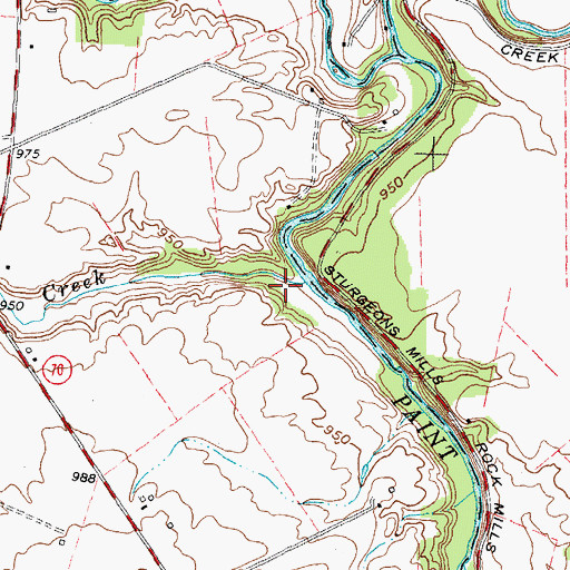 Topographic Map of Wabash Creek, OH