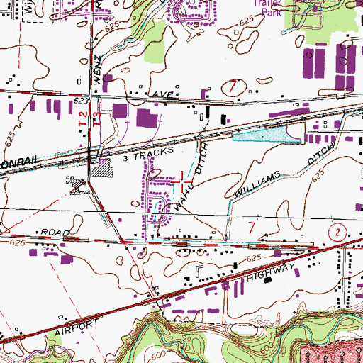 Topographic Map of Wahl Ditch, OH