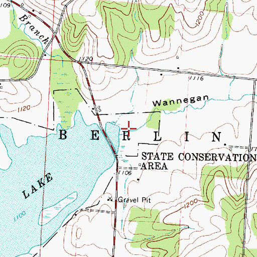Topographic Map of Wannegan Valley, OH