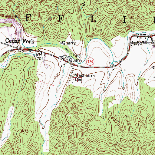 Topographic Map of Washburn Cemetery, OH