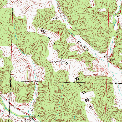 Topographic Map of Watson Ridge, OH