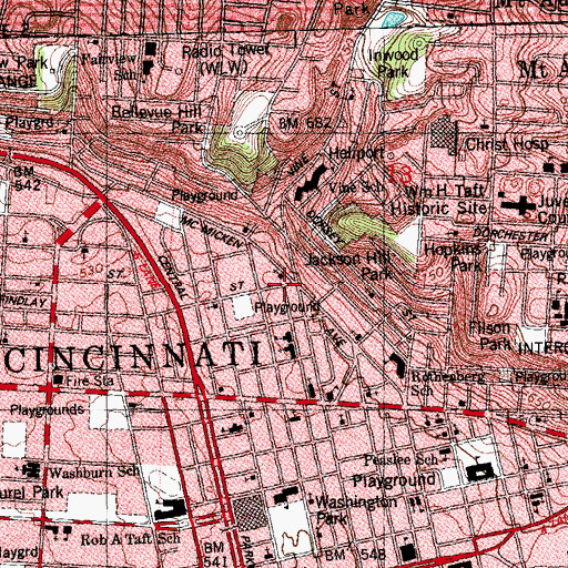 Topographic Map of Webster School, OH