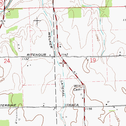 Topographic Map of Welker Lateral, OH