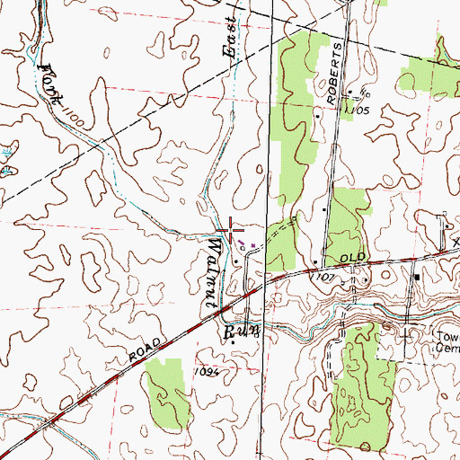 Topographic Map of West Fork Walnut Run, OH