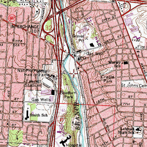 Topographic Map of West Park, OH