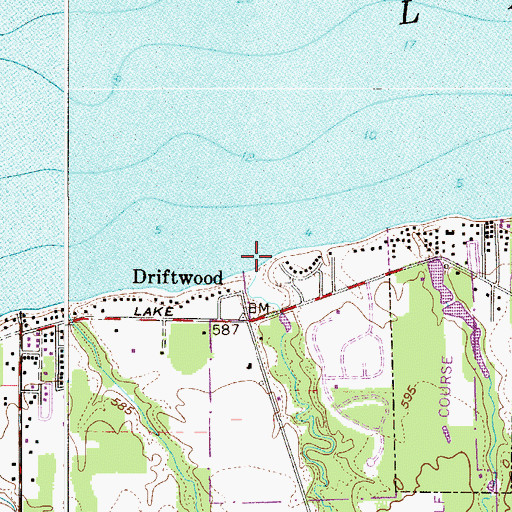 Topographic Map of Wheeler Creek, OH