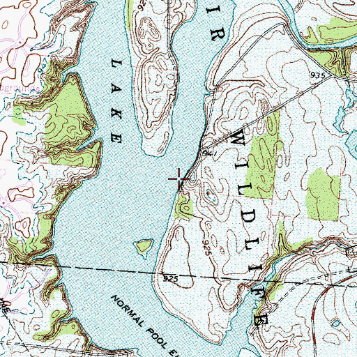 Topographic Map of Whetstone Creek, OH