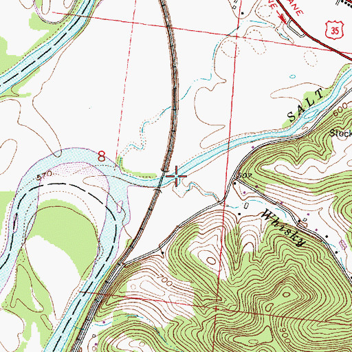 Topographic Map of Whisky Run, OH