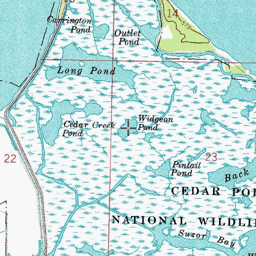Topographic Map of Widgeon Pond, OH