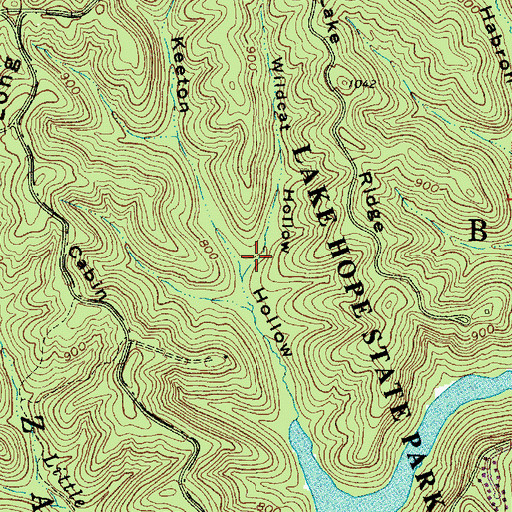 Topographic Map of Wildcat Hollow, OH