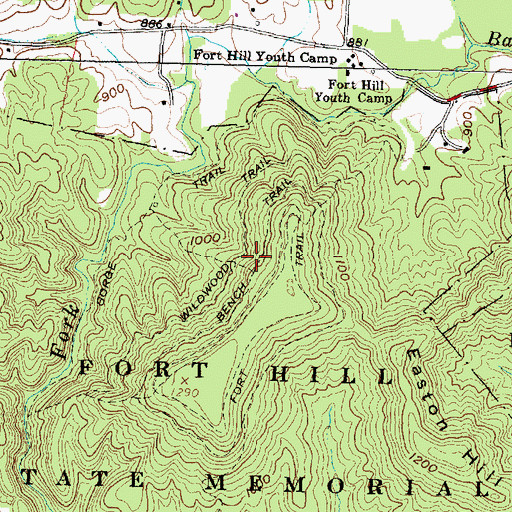 Topographic Map of Wildwood Trail, OH