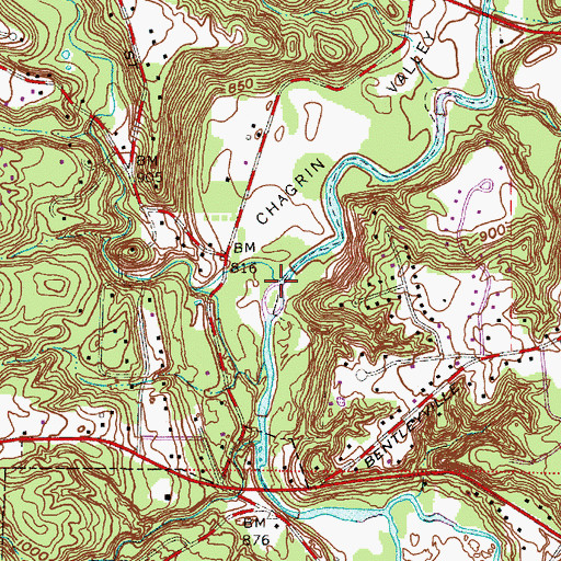 Topographic Map of Willey Creek, OH