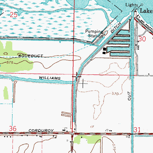 Topographic Map of Williams Ditch, OH