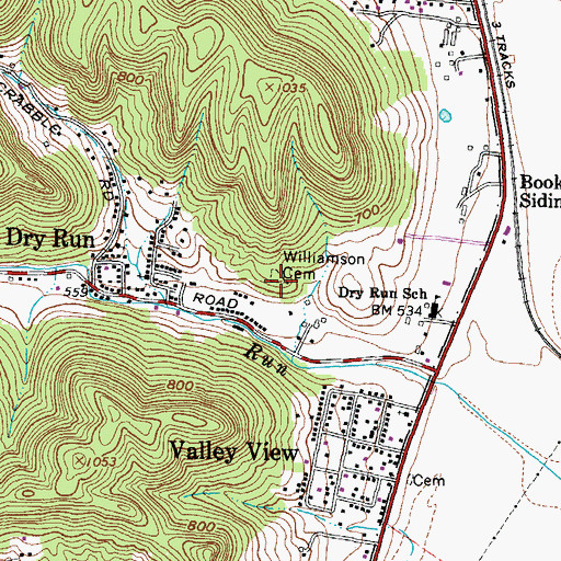 Topographic Map of Williamson Cemetery, OH