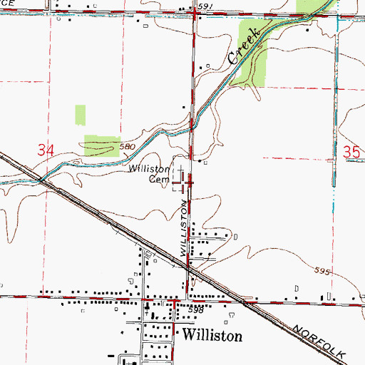 Topographic Map of Allen Township Cemetery, OH