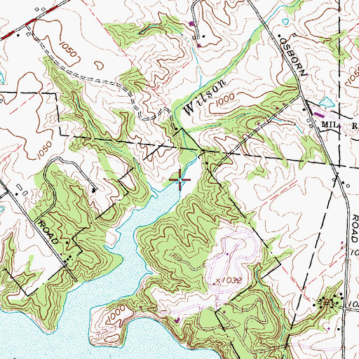 Topographic Map of Wilson Creek, OH
