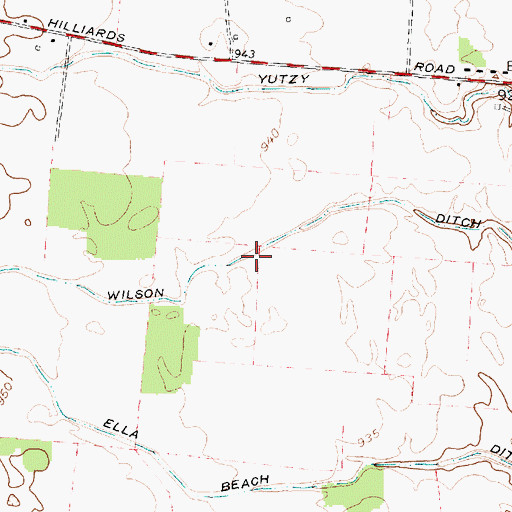 Topographic Map of Wilson Ditch, OH