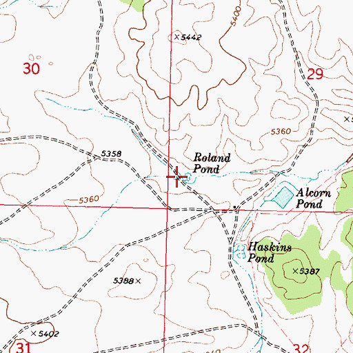 Topographic Map of Roland Pond, AZ