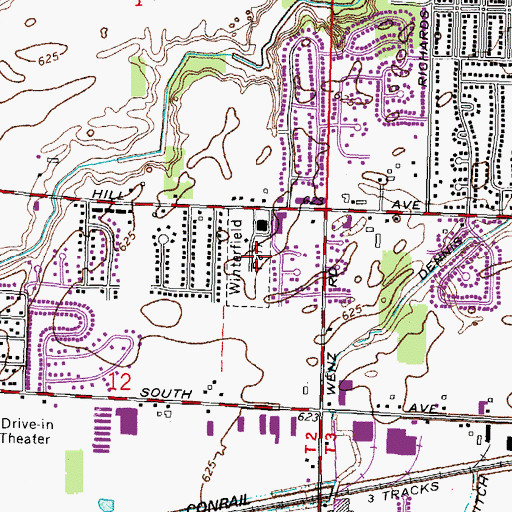 Topographic Map of Winterfield Park, OH