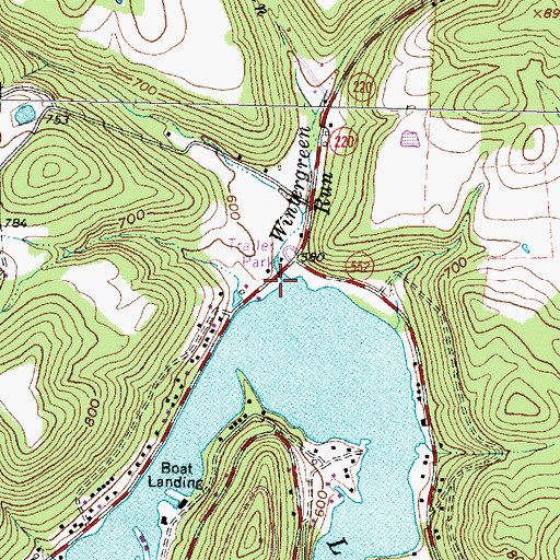 Topographic Map of Wintergreen Run, OH