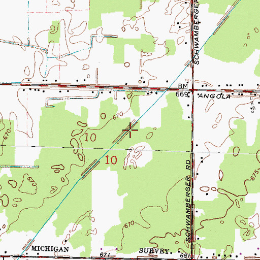 Topographic Map of Wiregrass Ditch, OH