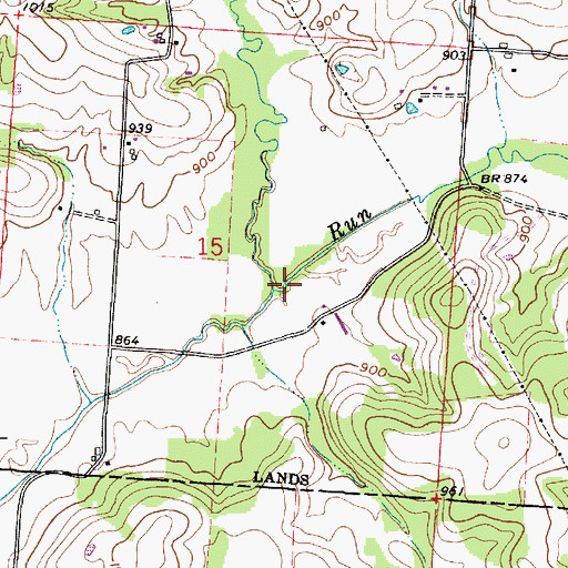 Topographic Map of Wise Run, OH