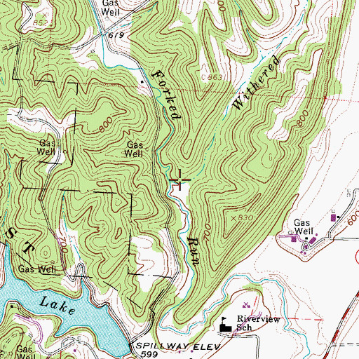 Topographic Map of Withered Run, OH