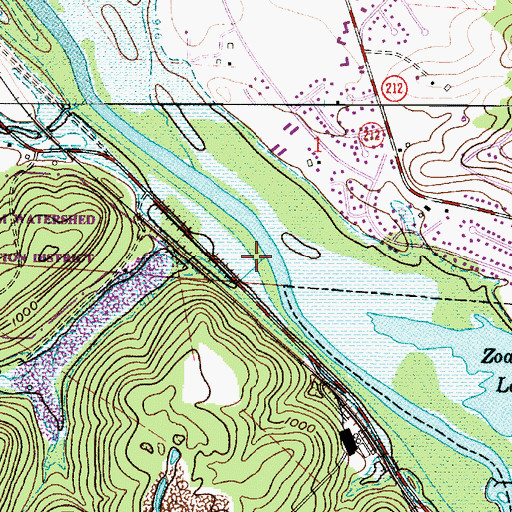 Topographic Map of Wolf Run, OH