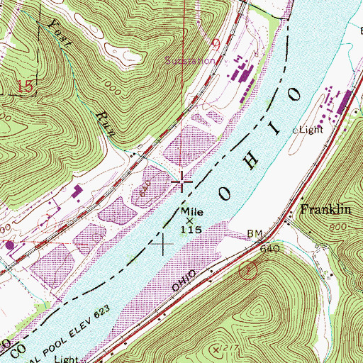 Topographic Map of Yost Run, OH