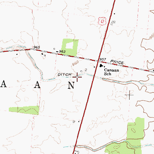 Topographic Map of Yutzy Ditch, OH