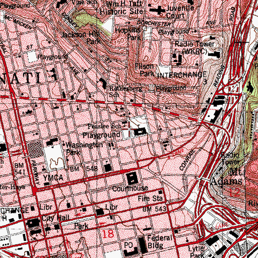 Topographic Map of Ziegler Park, OH