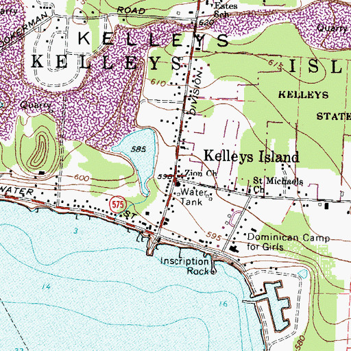 Topographic Map of Zion Church, OH
