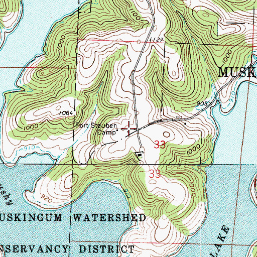 Topographic Map of Forty Steuben Camp, OH