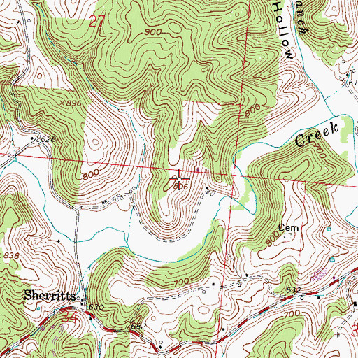 Topographic Map of Wayne National Forest, OH