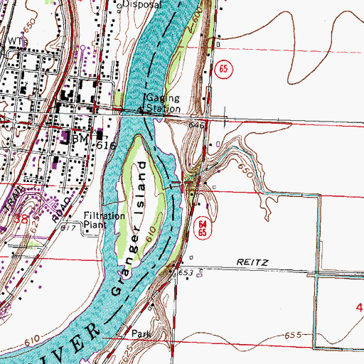 Topographic Map of Reitz Run, OH