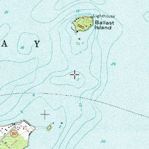 Topographic Map of Buckeye Reef, OH