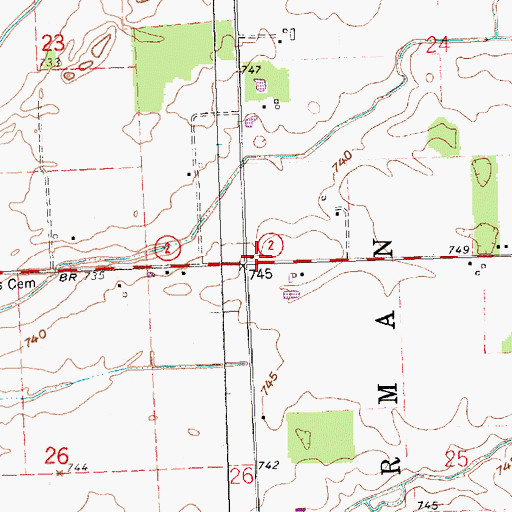 Topographic Map of School Number 11 (historical), OH