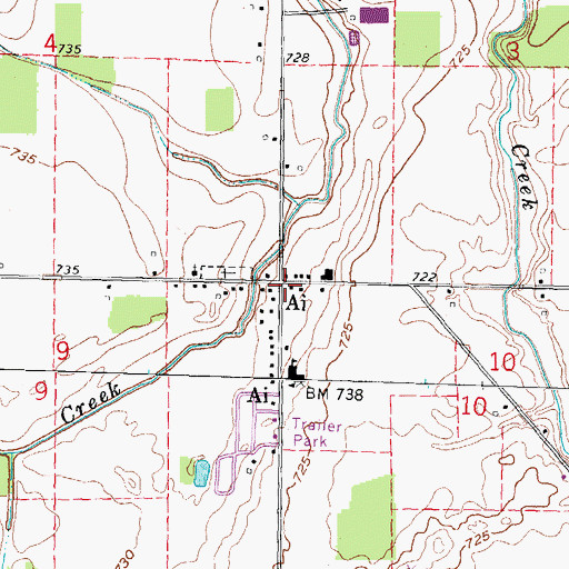 Topographic Map of Ai, OH