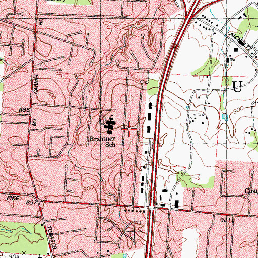 Topographic Map of Alpine Terrace, OH