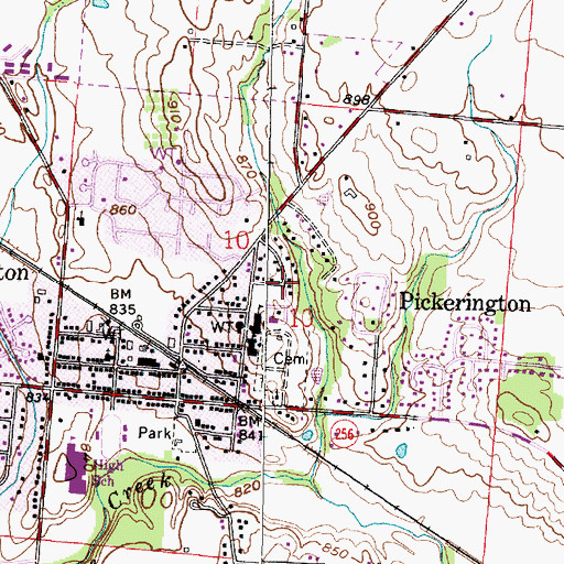 Topographic Map of Beals, OH